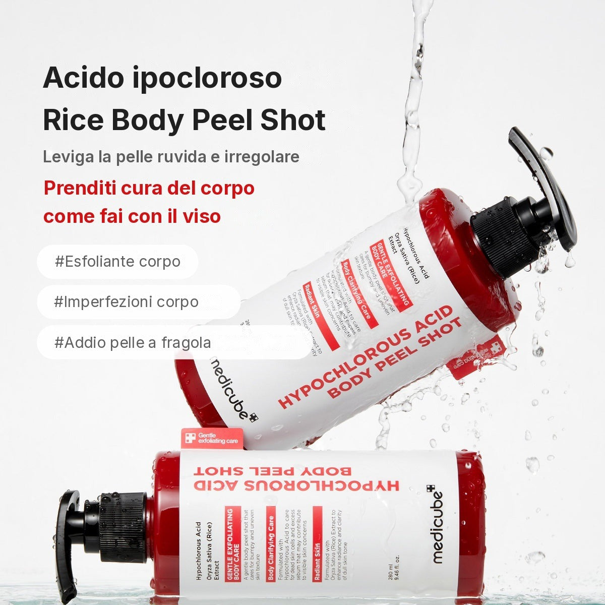 Body Peel Shot al Riso e Acido Ipocloroso