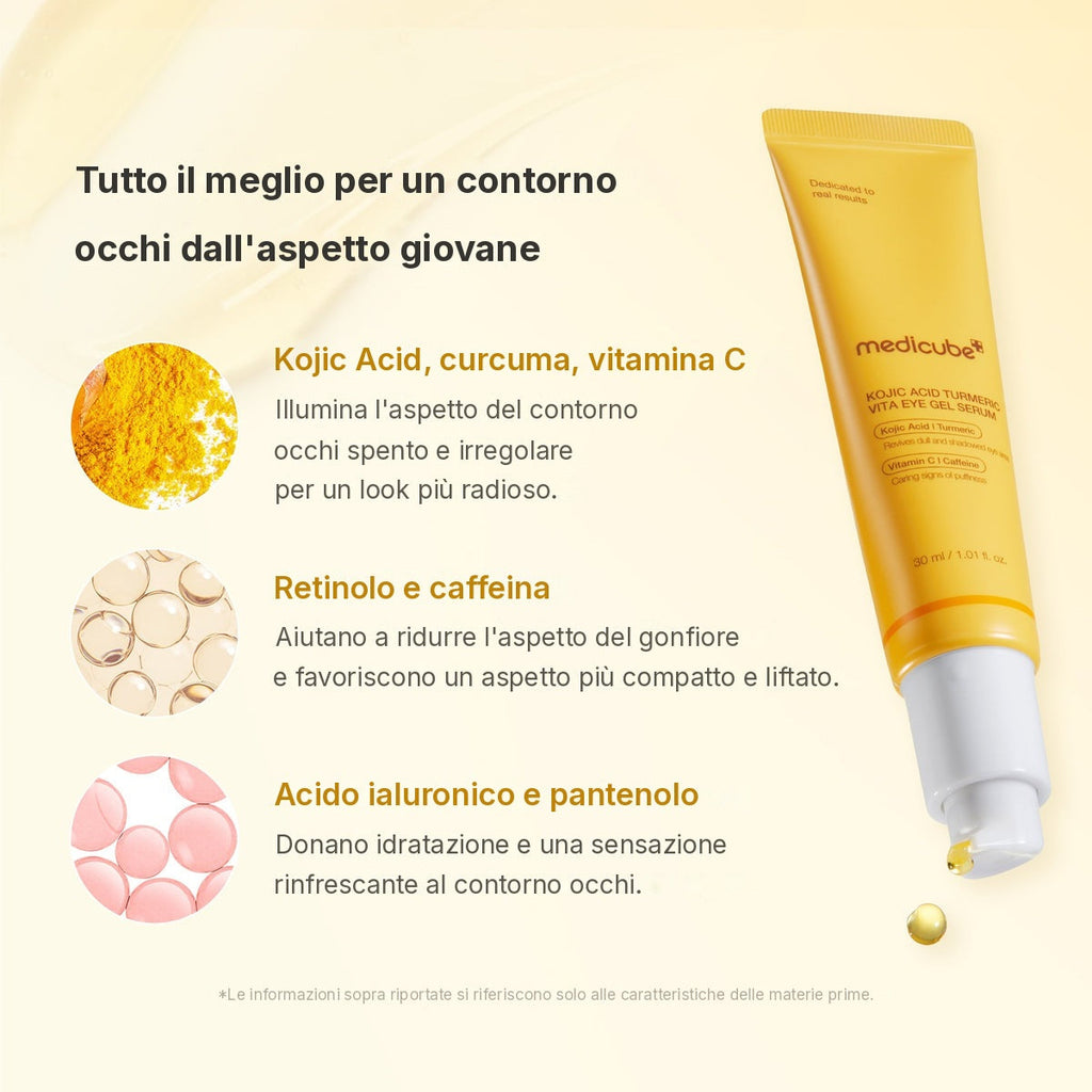 Siero gel contorno occhi Acido Cogico e Curcuma