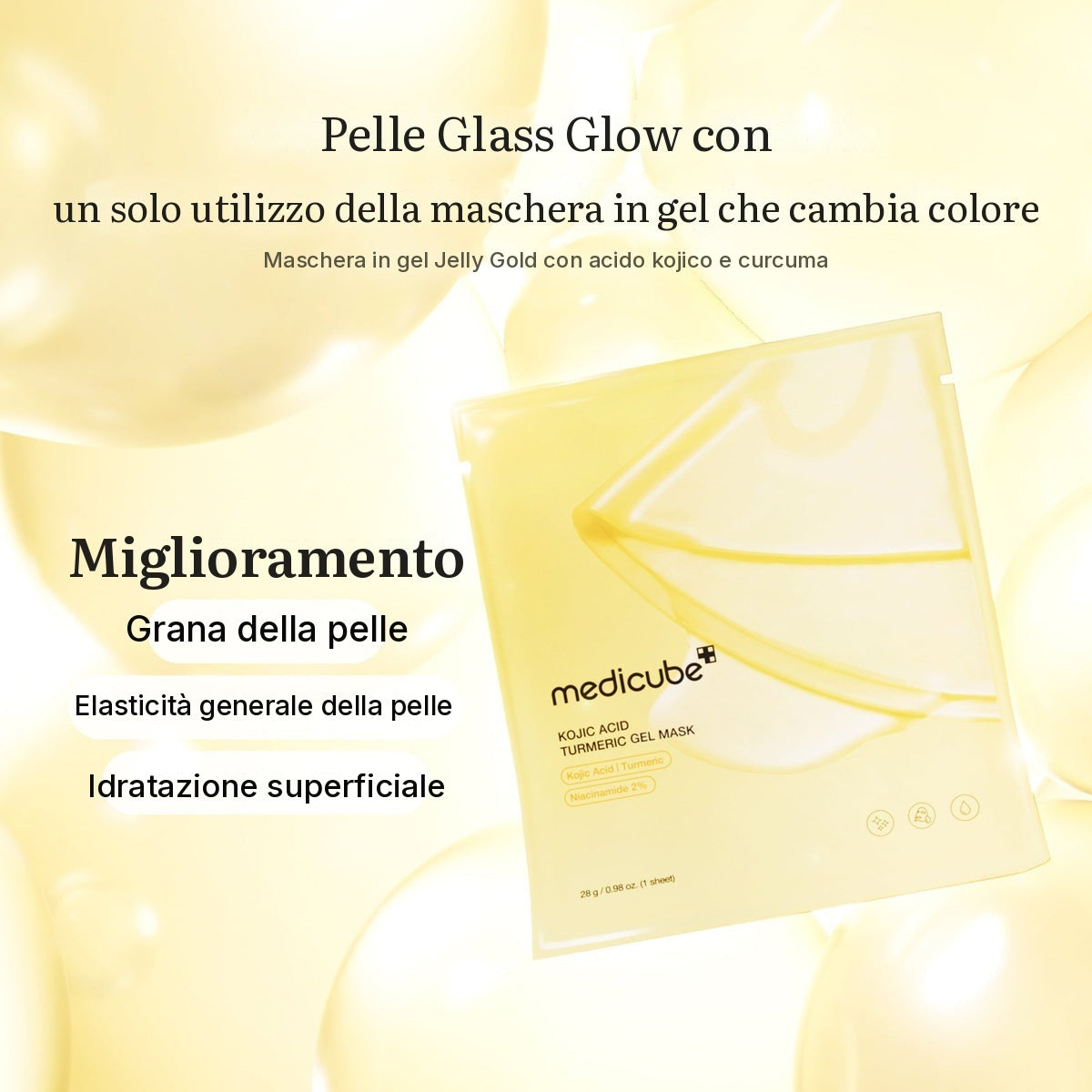 Maschera in gel Gold Jelly Acido Cogico e Curcuma