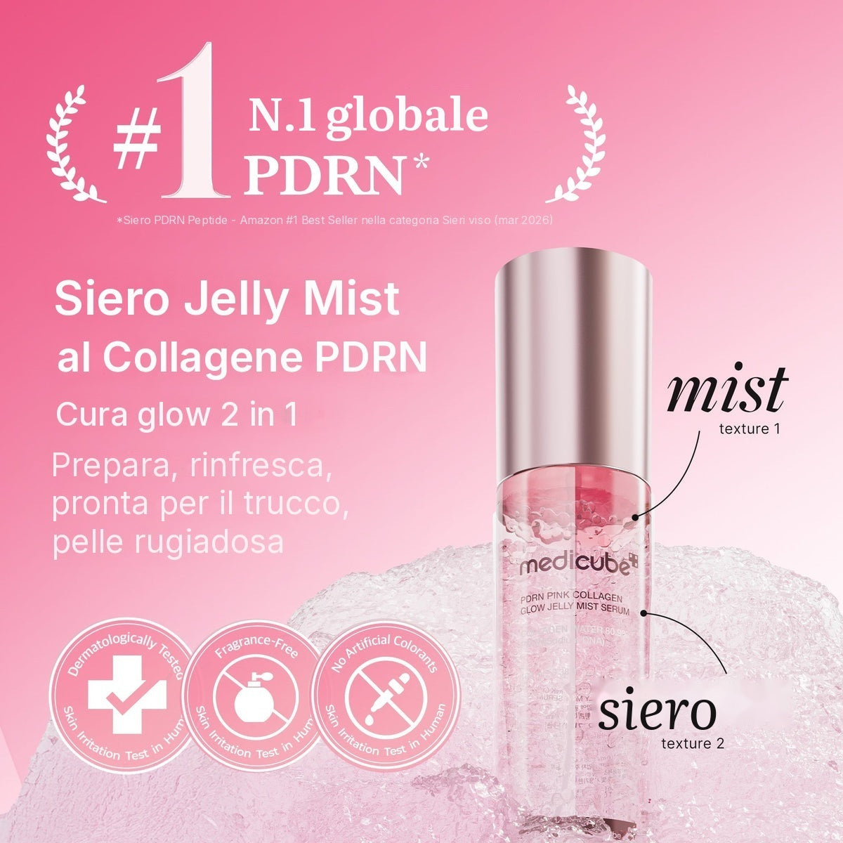 Siero spray PDRN Pink Collagen Glow Jelly