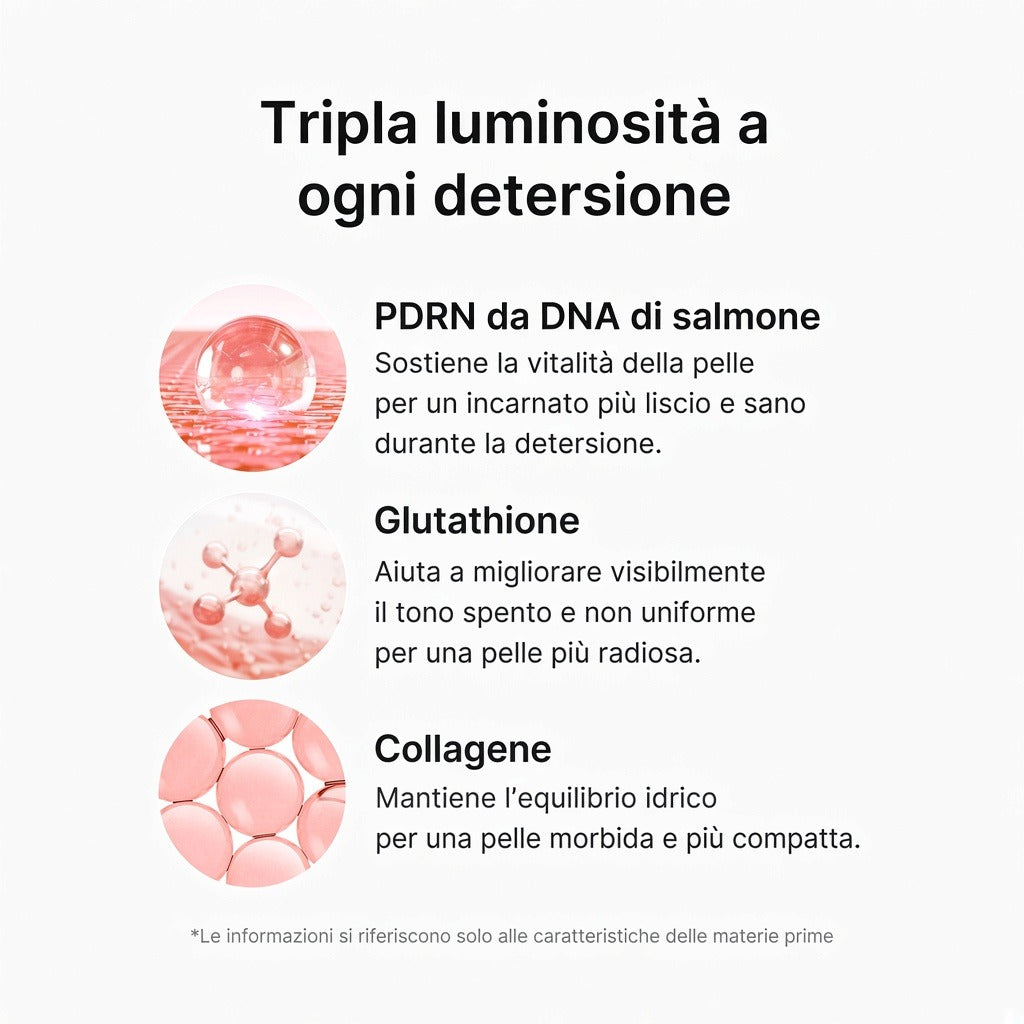 Schiuma detergente in capsule PDRN Pink Glutatione