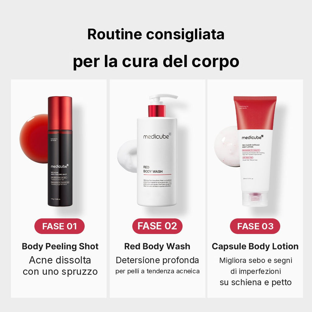 Detergente corpo Red Peeling Shot
