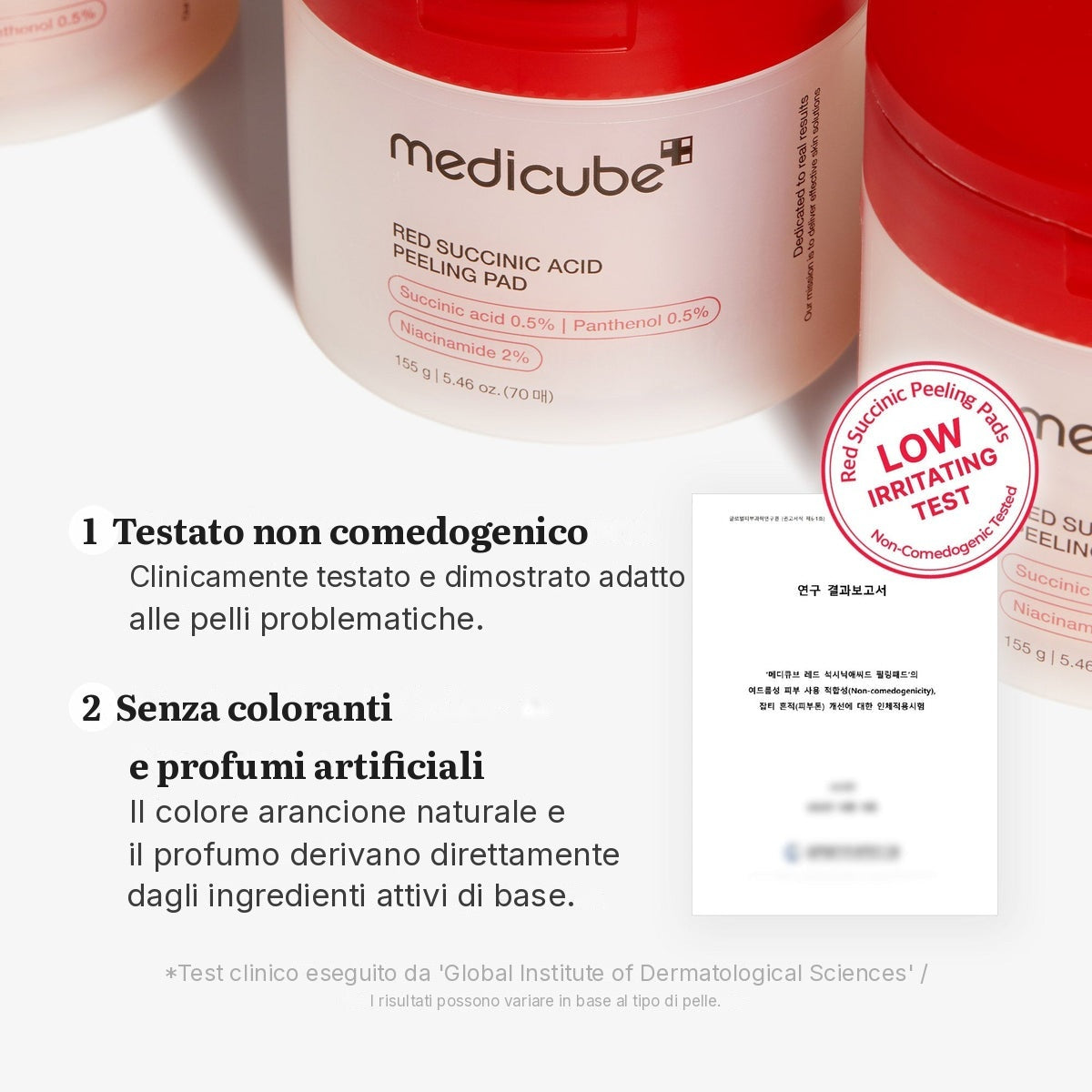 Dischetti Red Acido Succinico e Pantenolo