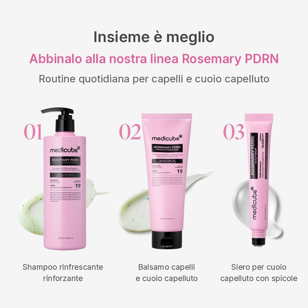 Shampoo rinfrescante volumizzante Rosmarino PDRN
