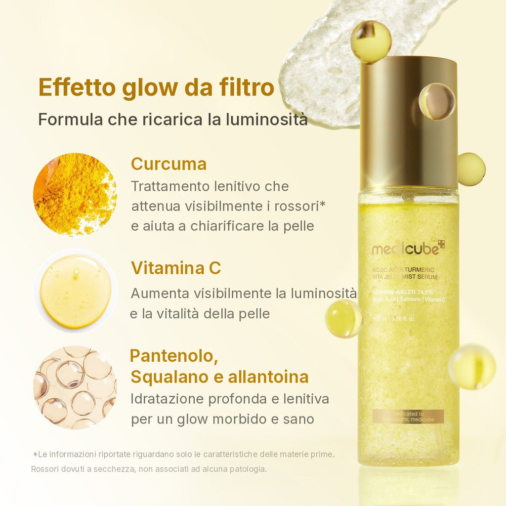 Siero spray Gold Jelly Vitamine Acido Cogico e Curcuma